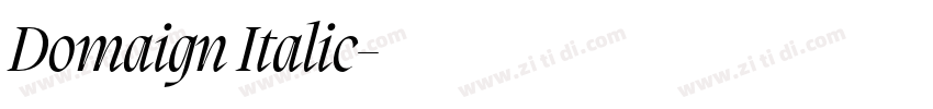 Domaign Italic字体转换 Domaign Italic字体转换